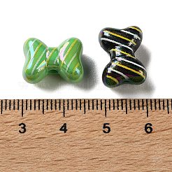 Electroplate Printed Opaque Acrylic Beads&nbsp;OACR-P038-02A-M