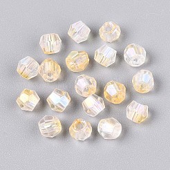 Transparent Spray Painted Glass Beads&nbsp;X1-EGLA-N018-4mm-09