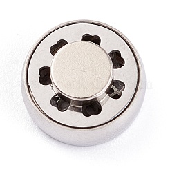 304 Stainless Steel Magnetic Diffuser Locket Aromatherapy Essential Oil Buckle&nbsp;AJEW-M027-03P