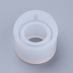 透明なdiyリングシリコンモールド  レジン型  UVレジン用  エポキシ樹脂ジュエリー作り  涙の形  サイズ7  ホワイト  28x24x13mm&nbsp;LS-DIY-WH0020-05D