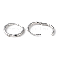 Anti-Tarnish Rhodium Plated 925 Sterling Silver Huggie Hoop Earrings&nbsp;STER-D016-03E-P