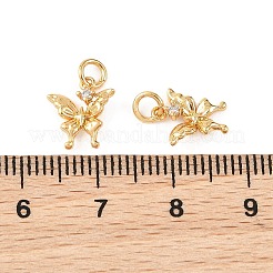 SHEGRACE Brass Micro Pave Clear Cubic Zirconia Charms&nbsp;XGRQ4N809-724G