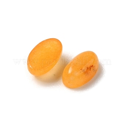 天然の白翡翠の染色カボション  オーバル  オレンジ  5x3x2mm&nbsp;G-F772-01A-06