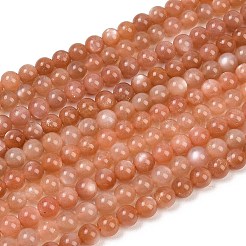 Natural Sunstone Beads Strands&nbsp;G-P621-6mm-01