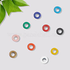 200 Sets 10 Colors Iron Grommet Eyelet Findings&nbsp;SCRA-GF0001-10B-06