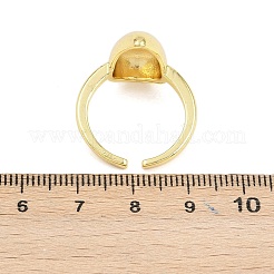 真鍮製カフリング  ティアドロップ  18KGP本金メッキ  17.5mm&nbsp;RJEW-D333-01G