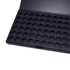 樹脂パレット  ダブルアイシャドウボックスメイクパレットと空のアイシャドウ  長方形  ブラック  15x22.8x1.8cm&nbsp;LS-CON-WH0079-07