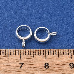 304ステンレス鋼チューブベイル  銀  9.5x7x3mm  穴：2mm&nbsp;STAS-D371-01S