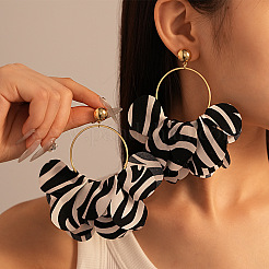 Alloy Cloth Stud Dangle Earrings for Women&nbsp;WG2935D-01