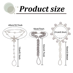 6Pcs 3 Style Clear Resin & ABS Plastic Flower & Starfish Toe Ring Anklets Set&nbsp;AJEW-AN0001-02