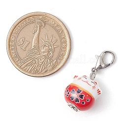 Handmade Porcelain Maneki Neko Pendant Decorations&nbsp;HJEW-JM02687
