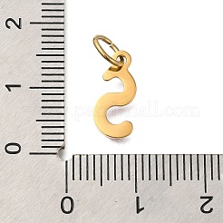 Ion Plating(IP) 304 Stainless Steel Enamel Alphabet Charms&nbsp;STAS-F308-02G-S