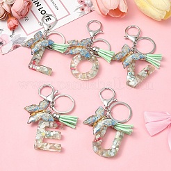 Resin & Acrylic & Faux Suede Tassel Keychain&nbsp;KEYC-YW00126-01