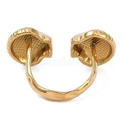 304 Stainless Steel Open Cuff Rings for Women&nbsp;RJEW-A049-04G