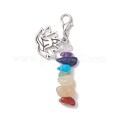 Chakra Natural & Synthetic Mixed Gemstone Pendant Decorations&nbsp;HJEW-JM02101