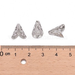 変色しにくい無花弁316サージカルステンレススチール製コーンビーズキャップ  ステンレス鋼色  12x10mm  穴：1.5mm&nbsp;STAS-M257-02
