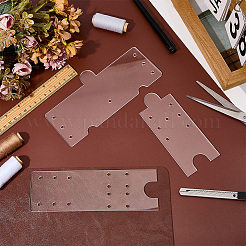 3種類のスタイルのアクリルテンプレート3個  長方形  透明  14.1~18.8x5.9~8.8x0.3cm  1個/スタイル&nbsp;TOOL-BC0003-53