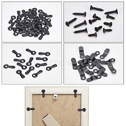 120Sets 3 Style Iron Picture Frame Turn Button&nbsp;AJEW-GF0004-47