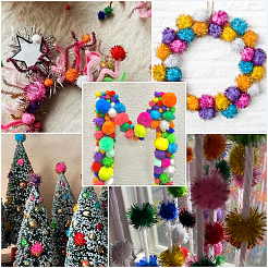 32Pcs Faux Fur Soft Sequins Pompom Ball&nbsp;DIY-SC0033-96A