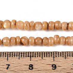 天然淡水貝殻染めビーズ連売り  ロンデル  ペルー  3~4x1~4mm  穴：0.9mm  約146~152個/連  14.76~15.16''（37.5~38.5センチメートル）&nbsp;SHEL-T020-29A-04