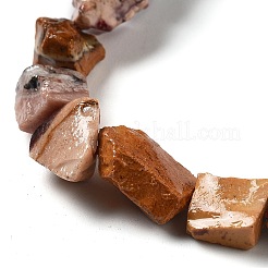生の粗い天然ムーカイト ビーズ 連売り  ナゲット  8.5~13.5x6.5~9x5~7mm  穴：0.9mm  約18~21個/連  7.28''~7.87''（18.5~20センチメートル）&nbsp;G-P528-B01-02