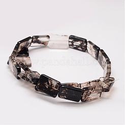 Synthetic Black Rutilated Quartz Bead Strands&nbsp;G-K153-N03
