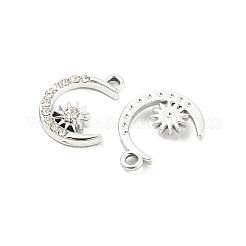 UV Plating Alloy Rhinestone Pendants&nbsp;PALLOY-D026-08P