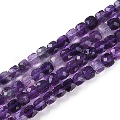 Natural Purple Fluorite Beads Strands&nbsp;G-P553-E02-03