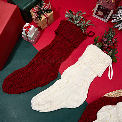 4Pcs 2 Colors Knitted Acrylic Fiber Hanging Stocking Bags&nbsp;AJEW-SP0004-02