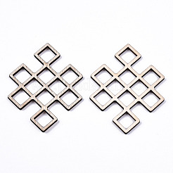 Unfinished Natural Poplar Wood Filigree Joiners Links&nbsp;LS-WOOD-S045-126