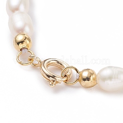 Grade A Natural Pearl Beaded Bracelets with Brass Spring Ring Clasps for Women&nbsp;X-BJEW-JB08037