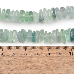天然のグリーンフローライトビーズ連売り  ナゲット  タンブルストーン  9~13x9~14x4~5mm  穴：1mm  約95~96個/連  15.35''（39センチメートル）&nbsp;G-Z155-B02-01