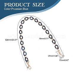 Teardrop Resin Bag Links Straps&nbsp;PURS-WH0001-05A