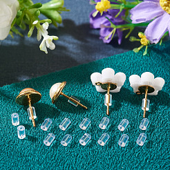 50g プラスチック製フルカバーイヤーナット  ピアスバックキャッチ  チューブ  透明  2.5~2.6x3mm  穴：0.3mm  50グラム&nbsp;FIND-TADJ0001-28