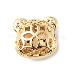 Brass Micro Pave Cubic Zirconia Beads&nbsp;KK-P233-11G