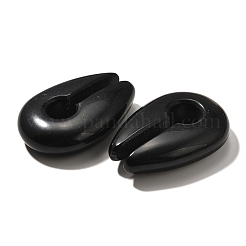 Natural Obsidian Ear Plugs Gauges&nbsp;G-I359-13D-03