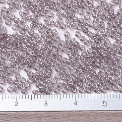 MIYUKIラウンドロカイユビーズ  日本製シードビーズ  11/0  （rr3512)透明赤面光沢  2x1.3mm  穴：0.8mm  約5500個/50g&nbsp;SEED-X0054-RR3512