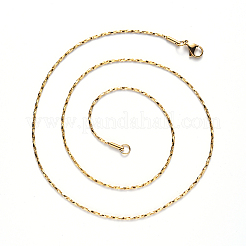 PVD Vacuum Plating 304 Stainless Steel Boston Link Chain Necklace&nbsp;NJEW-S420-006A-G