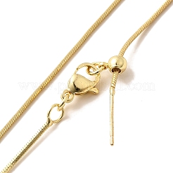 1mm Rack Plating Brass Round Snake Chain Adjustable Slider Necklaces for Women Men&nbsp;MAK-L044-50G