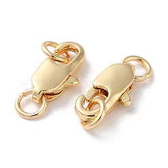 Rack Plating Brass Lobster Claw Clasps&nbsp;X-KK-F090-24LG-01
