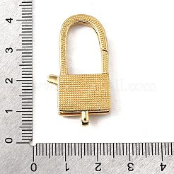 Brass Clear Cubic Zirconia Lobster Claw Clasps&nbsp;KK-Z078-48B-G