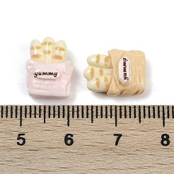 オペーク樹脂カボション  模造食品  バゲット  13x10x5.5mm&nbsp;RESI-K043-07B