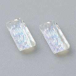 Embossed Glass Rhinestone Pendants&nbsp;GLAA-J101-07A