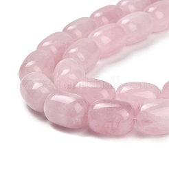 天然石ローズクォーツビーズ連売り  コラム  16x13mm  穴：1.2mm  約35個/連  16.14''（41センチメートル）&nbsp;G-H319-A05-03