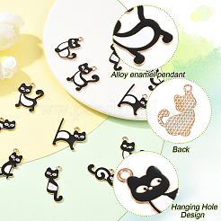 12Pcs 6 Styles Alloy Enamel Pendants&nbsp;ENAM-YW0008-66