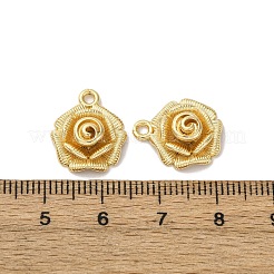 真鍮チャーム  カドミウムフリー＆ニッケルフリー＆鉛フリー  花のチャーム  18KGP本金メッキ  15.5x13.5x5.5mm  穴：1.6mm&nbsp;KK-D388-14G