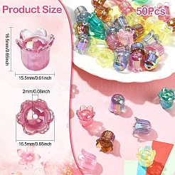 50Pcs UV Plating Opaque Acrylic Beads&nbsp;MACR-CJ0002-22