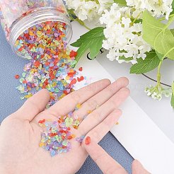 ガラスビーズ  穴なし/ドリルなし  チップ  ミックスカラー  2~10.5x2~5x0.7~4mm  約50g/ボックス  6色  1箱/色  6boxes /セット&nbsp;GLAA-GA0001-08