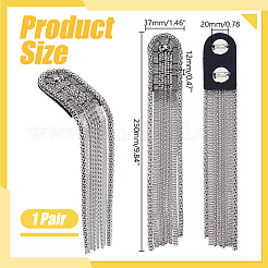 2Pcs Iron Tassel Chain Shoulder Epaulettes&nbsp;DIY-HY0003-58P