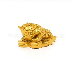 Resin Toad and Copper Coin Ornaments&nbsp;LS-DJEW-WH0016-02